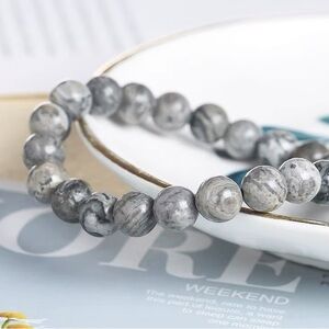 🆕New Map Stone Jasper 8mm Healing Gemstone Bracelet